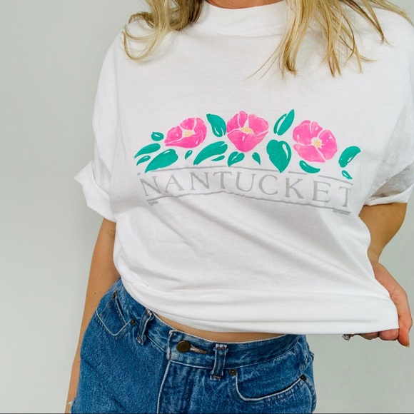 Vintage Nantucket single stitch white tee shirt L - Picture 4 of 7